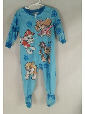 Paw Patrol Toddler Boys Blue Marshal & Pups Blanket Sleeper Pajamas 2T